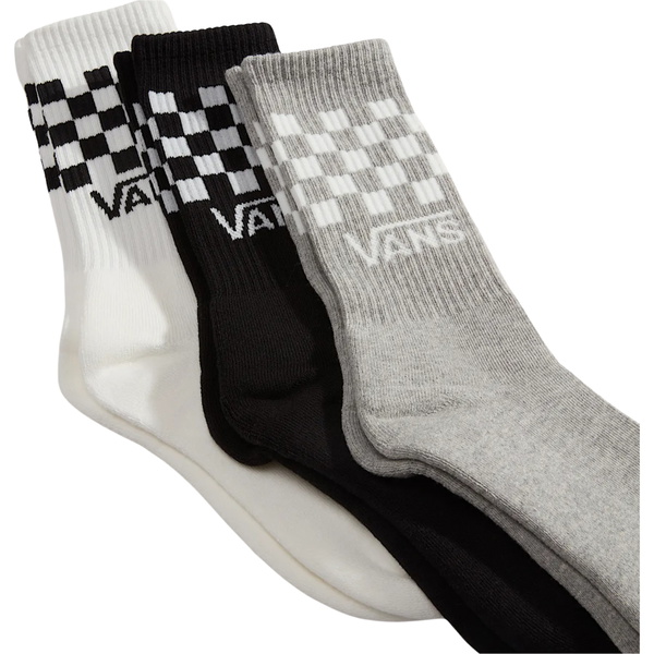 2026 Vans Classic Check Socks (3 Pairs) VN000QBUY - Black / White